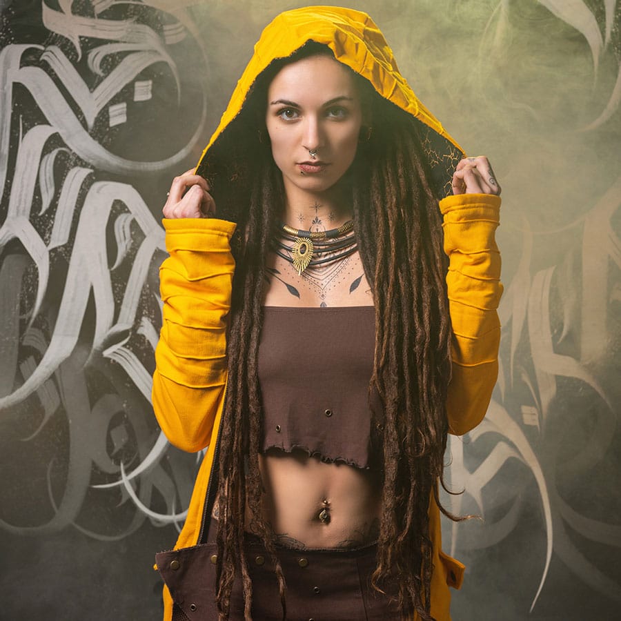 Explore alternative women’s hoodies with bold creative prints, perfect for psychedelic festivals, rave fashion, and unique streetwear outfits