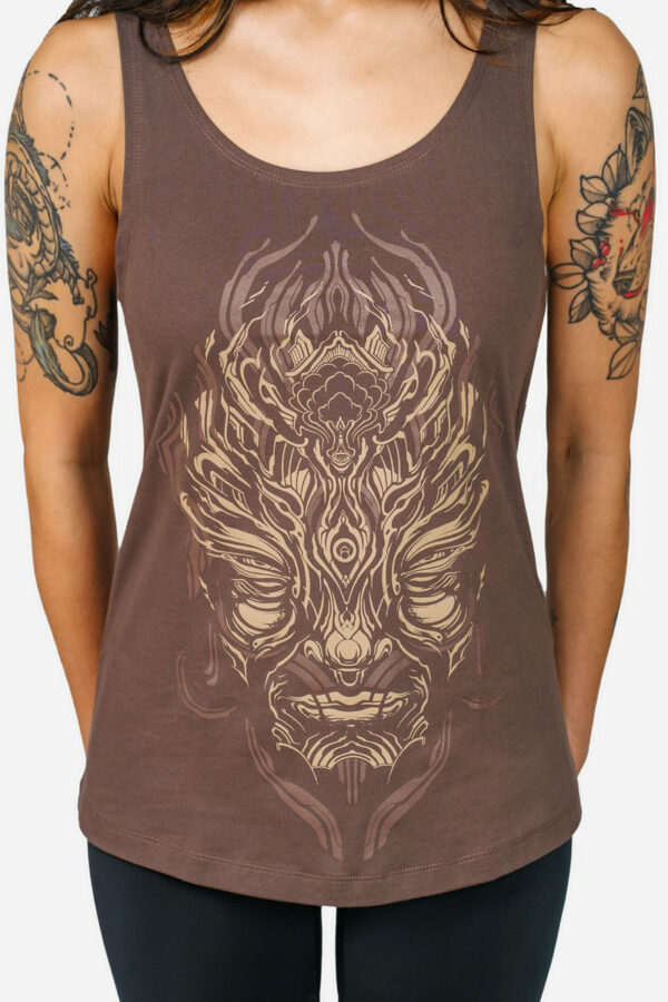 inter-dim-being-tank-top-brown-for-women-with-screen-printed-festival-fasion-art-clothing-psy-wear-avanyah-online-shop