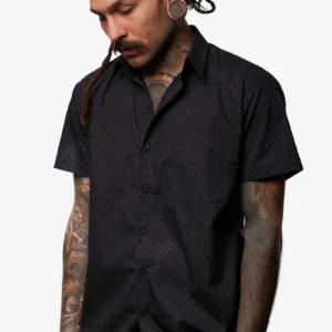 Arabesque Button Shirt Black